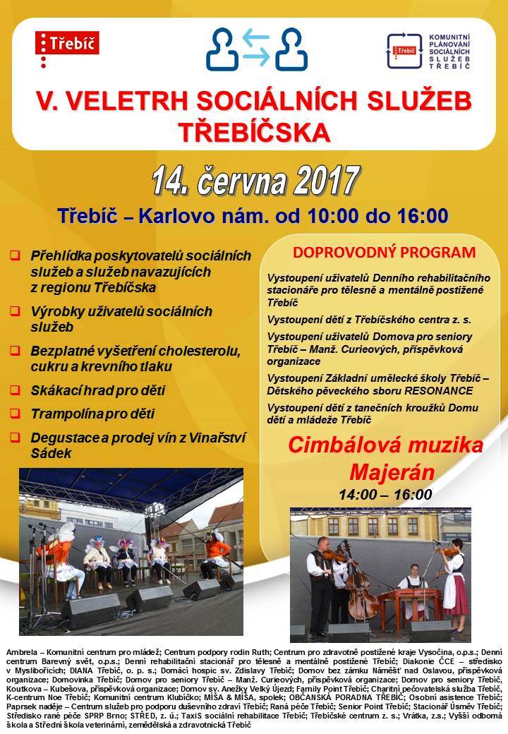 V. veletrh sociálních služeb Třebíčska - 14. června 2017